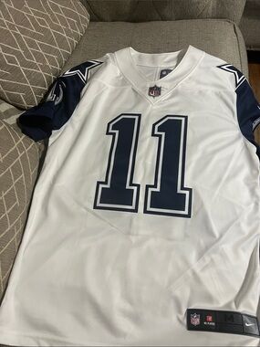 Nike Dallas Cowboys #11 White and Navy Football Jersey